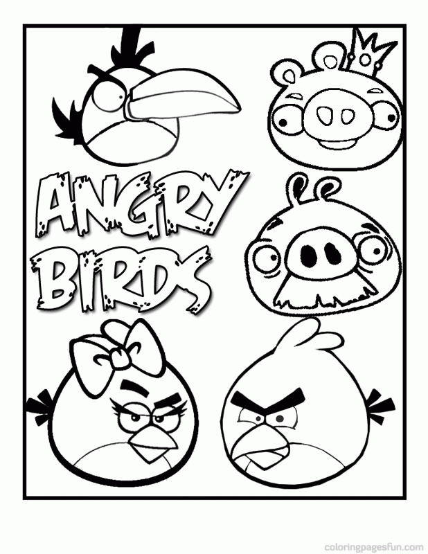 Plansa de colorat cu Angry Birds 109 12
